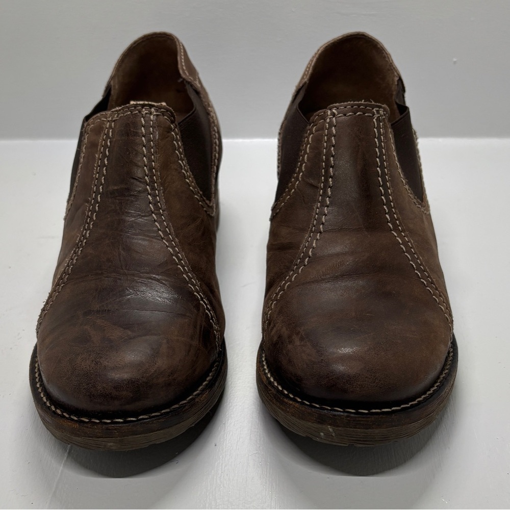 Dromedaris Brown Leather Slip-On Comfort Shoes Women’s EU 41 / US 10 Lug Sole - Picture 2 of 8